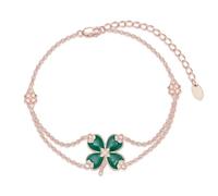 KoyeKei Sterling Silver 4 Leaf Clover Bracelet Anklet Celtic Irish Green Jewelry St Patricks Day Lucky Gift, Bracelet 7"-9", Sterling Silver, Cubic Zirconia