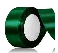 Koyigo Satin Ribbon, 50mm X 22m Solid Color Gift Ribbon, for Birthday Party, Bridal Bouquet, Florist, Gift Wrapping, Hair Bows Making, Wedding, Balloon and Cake Decoration (Dark Green)