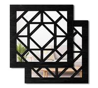 KOYILTD 2 x 12" Square Wall Mirrors Black