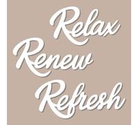 KOYILTD 3 Pieces Bathroom Decor Wooden Bathroom Sign,Relax Renew Refresh Sign (White)