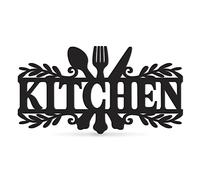 KOYILTD Kitchen Sign,Dining Room Wall Decor Rustic Metal Kitchen Decor Sign,Kitchen Word Art Farmhouse Cooking