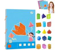 Koyoata Pull String 3D Geometry Learning Book, 3D Geometry Learning Book, DIY Solid Geometrys Books Primary School Students Space Thinking Training Game Quiet Books (Model-15)
