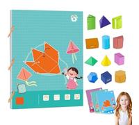 Koyoata Pull String 3D Geometry Learning Book, 3D Geometry Learning Book, DIY Solid Geometrys Books Primary School Students Space Thinking Training Game Quiet Books (Model-12)
