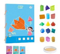 Koyoata Pull String 3D Geometry Learning Book, 3D Geometry Learning Book, Geometry for Beginners with 9/12/15 Solids Geometric Models with Safe Braided Rope Design (15Models)
