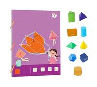 Koyoata Pull String 3D Geometry Learning Book -Boutiquefortun Geometry Toy for Beginners with 9/12/15 Solids Geometric Models,Teach Volume & Surface Area Formulas,Safe Braided Rope Design (9-Model)