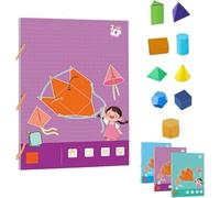 Koyoata Pull String 3D Geometry Learning Book Boutiquefortun Hands-On STEM Math Toy with 9/12/15 Pop-Up Solids Models for Kids Ages 5-12 Teaches Volume Surface Area Classroom Homeschool Gift(9-model)