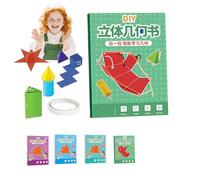 Koyoata Pull String 3D Geometry Learning Book, DIY Solid Educational Books, Geometry for Beginners with 9/12/15 Solids Geometric Models with Safe Braided Rope Design, Space Thinking Training Game