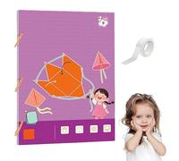 Koyoata Pull String 3d Geometry Learning Book, Geometry Toy for Beginners with 9/12/15 Solids Geometric Models, Primary School Students Space Thinking Training Game Quiet Books (A)