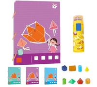 Koyoata Pull String 3D Geometry Learning Book, Teach Volume & Surface Area Formulas, Boutiquefortun Toy with 9/12/15 Solids, Safe Braided Rope Design for Kids, Geometry for Beginners Formulas(#B)