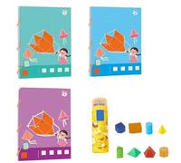 Koyoata Pull String 3D Geometry Learning Book, Teach Volume & Surface Area Formulas, Boutiquefortun Toy with 9/12/15 Solids, Safe Braided Rope Design for Kids, Geometry for Beginners Formulas(3PCS)