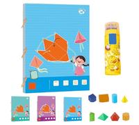 Koyoata Pull String 3D Geometry Learning Book, Teach Volume & Surface Area Formulas, Boutiquefortun Toy with 9/12/15 Solids, Safe Braided Rope Design for Kids, Geometry for Beginners Formulas(#C)