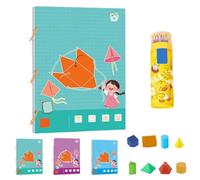 Koyoata Pull String 3D Geometry Learning Book, Teach Volume & Surface Area Formulas, Boutiquefortun Toy with 9/12/15 Solids, Safe Braided Rope Design for Kids, Geometry for Beginners Formulas(#A)