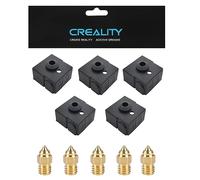 KOYOFEI 5pcs 0.4 mm Nozzles and 5pcs Silicone Socks Kit, 3D Printer Parts Hotend Silicone Cover for Ender 3 V2 Neo, CR-6 SE, Ender 3 Neo, Ender 3 Max Neo FDM 3D Printers