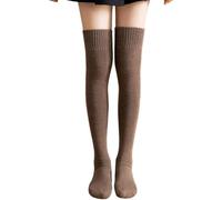 Koyojpoe One-Size Women's Thermal Socks - Perfect Under Boots Or With Skirts For Autumn.,coffee 2 Pairs