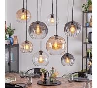 Koyoto Hanging Light, Globe Light, Pendant Light Anthracite, Silver, White, 8-Light Sources