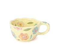 Koythin Ceramic Coffee Mug, Cute Floral Fruit Cup for Valentine's Day, Couple Mugs 8.5 oz/250 ml for Latte Tea Milk, Suitable for Mom on Mother's Day (Colorful Flowers)