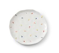 Koythin Ceramic Dessert Plates, Cute Fruits Dinner Plate, Printed Flowers Dinnerware for Office and Home, Kitchen Plates for Desserts (Tulip Small Floral)