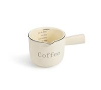 Koythin Espresso Measuring Cup, Ceramic Pitcher Milk Mug, Espresso Cups with Handle, Espresso Shot with V-Shaped Mouth, Accessories Milk Frothing Pitcher (1 Beige)