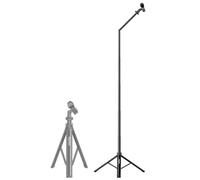 Koyvton Aluminum Mic Stand, Portable Microphone Stand with Easy Height Lock & Quick Adjustable, Professional Tripod with Heavy-Duty Mic Clip for Studio Stage Singing for Shure, Rode, Blue Yeti, Samson