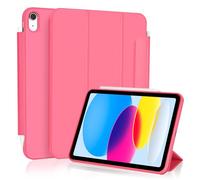 Koze Folio Case for iPad A16 11th Generation 2025 11 inch & 10th Generation 2022 10.9 inch - Magnetic Closure Strap Trifold Stand Cover, Slim Shockproof Soft Flexible Shell, Auto Wake/Sleep, Red