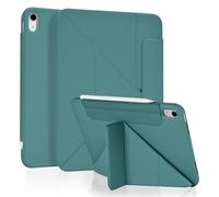 Koze Origami Case for iPad A16 11th Gen 2025 11" & 10th Gen 2022 10.9" - Magnetic Closure Strap 5-in-1 Multiple Viewing Angles Stand Cover, Slim Shockproof Soft Flexible Shell, Auto Wake, Night Green