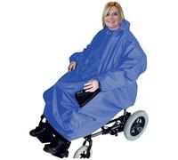 Kozee Komforts Electric Wheelchair Cover with Sleeves - Waterproof Rain Cover with Universal Fit for Right or Left Hand Controls, Storage Pouch, and Pack-Away Hood - Perfect Power Wheelchair Accessory for Adults - Grey