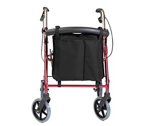 Kozee Komforts Rollator Storage Bag - Secure and Practical Accessory for Four-Wheeled Rollators - Side Release Buckles for Stability - Two Pockets for Ample Storage - Perfect for Everyday Use and Travel - Black
