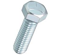 Kozelo 10 Pcs Hex Head Screws Bolts - [3/8"-16x1-1/4"] Carbon Steel Grade 5 Fully Threaded Hex Tap Hexagon Head Machine Bolts Right Hand External Hex Drive, Blue White