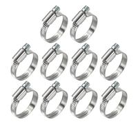 Kozelo 10Pcs Adjustable 2.0" to 3"(52-76mm) Worm Gear Embossed Hose Clamps