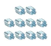 Kozelo 10Pcs Galvanized Steel Double Ear Hose Clamps, Adjustable 5-7mm Heavy Duty O Clip Crimp Rings, Zinc-Plated Two Ears Cinch Rings Crimp Pinch Fitting for Automotive, Tubing, Fuel