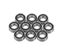 Kozelo 10pcs MR115-2RS Deep Groove Ball Bearings - [ 4x11x5mm, Double Rubber Seals ] Chrome Steel Miniature Bearing for Motors Gearboxes RC Cars | P6 (ABEC3)