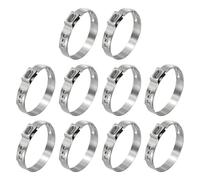 Kozelo 10Pcs Stainless Steel Single Ear Hose Clamps, Adjustable 26.9-30.1mm Heavy Duty Crimp Hose Clamp Assortment Kit, Metal Ear Cinch Rings Crimp Pinch Fitting for Automotive, Tubing