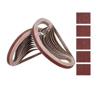 Kozelo 20 Pcs Sanding Belts 13mm x 457mm 40/60/80/120/150/240 Grit Aluminum Oxide Abrasive Sandpaper for Metal Grinding Wood Working Deburring Weld Rust Paint Removal