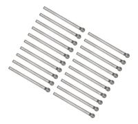 Kozelo 20pcs Diamond Grinding Bit - [4mm Dia 120 Grtis] Ball Head Carving Drill Bits Rotary Tool for Carving Polishing Use | 3mm Round Shank