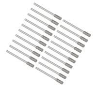 Kozelo 20pcs Diamond Grinding Bit - [4mm Dia 120 Grtis] Cylinder Head Carving Drill Bits Rotary Tool for Carving Polishing Use | 3mm Round Shank