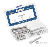 Kozelo 24Pcs Hex Head Screw Nut Washer Kit-3/8"-16x3" 304 SS