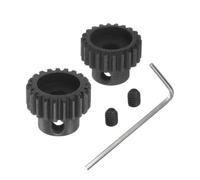 Kozelo 2pcs 32DP Pinion Motor Gear Set - [ 5mm Bore x 21T 22T Hardened Steel Teeth ] Motor Gears for RC Cars Trucks Buggies, with Hex Key