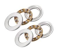 Kozelo 2pcs F12-21M Thrust Ball Bearing - [12mm x 21mm x 5mm] Chrome Steel Miniature Thrust Bearing with Washer for Machine Tool Use