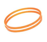 Kozelo 2Pcs MB350 Standard Sewing Machine Motor Belts - [350mm Girth x 4mm Thickness ] Polyurethane Motor Drive V-Belt for Household Electric Sewing Machine Use, Single Tooth, Orange