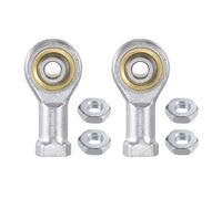 Kozelo 2pcs PHSB3 Rod End Joint Bearing - [3/16" Bore, 10-32 UNF Right Hand Thread] Female Rod End with Jam Nuts, 45# Carbon Steel
