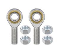 Kozelo 2pcs POSB10 Rod End Joint Bearing - [5/8" Bore, 5/8-18 UNF Right Hand Thread] Male Rod End with Jam Nuts, 45# Carbon Steel