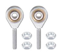 Kozelo 2pcs POSB3 Rod End Joint Bearing - [3/16" Bore, 10-32 UNF Right Hand Thread] Male Rod End with Jam Nuts, 45# Carbon Steel