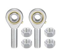 Kozelo 2pcs POSB8 Rod End Joint Bearing - [1/2" Bore, 1/2-20 UNF Right Hand Thread] Male Rod End with Jam Nuts