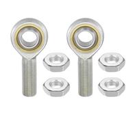 Kozelo 2pcs SA18T/K M18 Rod End Joint Bearing - [18mm Bore, M18x1.5 Male Right Hand Thread] Male Rod End with Jam Nuts, 45# Carbon Steel
