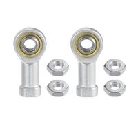 Kozelo 2pcs SI10T/K M10 Rod End Joint Bearing - [10mm Bore, M10x1.5 Female Right Hand Thread] Female Rod End with Jam Nuts, 45# Carbon Steel