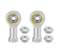 Kozelo 2pcs SI5T/K M5 Rod End Joint Bearing - [5mm Bore, M5x0.8 Female Right Hand Thread] Female Rod End with Jam Nuts, 45# Carbon Steel