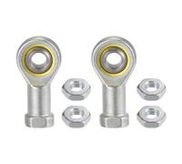 Kozelo 2pcs SI8T/K M8 Rod End Joint Bearing - [8mm Bore, M8x1.25 Female Right Hand Thread] Female Rod End with Jam Nuts, 45# Carbon Steel