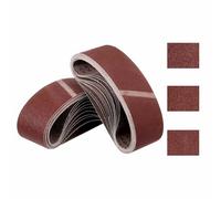 Kozelo 30 Pcs Sanding Belts 100mm x 610mm 60/80/120 Grit Aluminum Oxide Abrasive Sandpaper for Belt Sander Metal Grinding Wood Working Weld Rust Removal