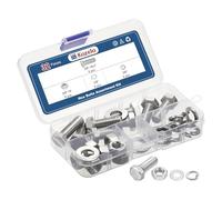 Kozelo 32Pcs Hex Head Screw Nut Washer Kit-3/8"-16x1" 304 SS