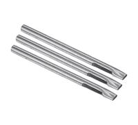 Kozelo 3pcs Oval Leather Hole Punch - [2 x 6mm] 45# Steel Flat Punch Cutter Tool Hollow Punching for Belt Leather Craft Clothes Use, 100mm / 4" Long